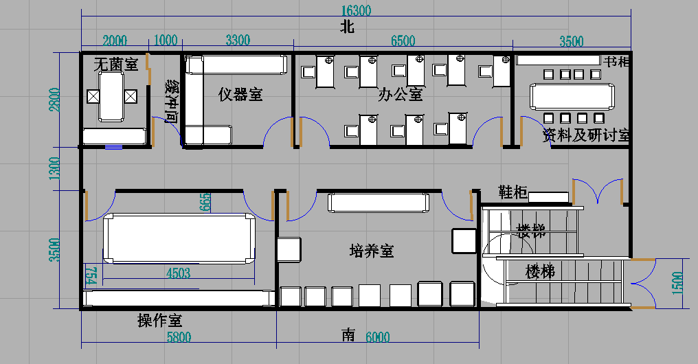 微生物实验室改造项目设计图